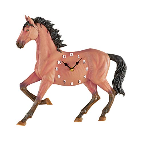 Collections Etc Unique Horse Analog Hanging Wall Clock with Swinging
