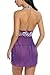Avidlove Women Outfits Halter Lingerie Mini Nightwear Lace Babydoll Purple XL
