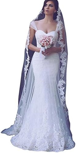 Elleybuy Women's Off Shoulder Mermaid Wedding Dresses For Bride 2018 With Appliques US2