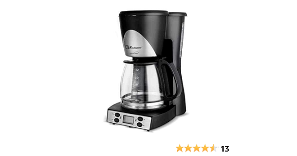 Koblenz KM-212 PIN - Cafetera programable para 12 tazas, tamaño único,  color negro : Amazon.com.mx: Hogar y Cocina