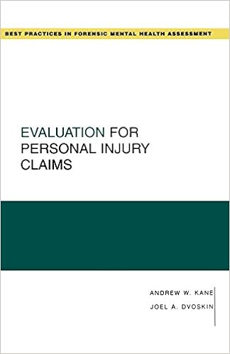 Evaluation for Personal Injury Claims (Best Practices for Forensic Mental Health Assessments)