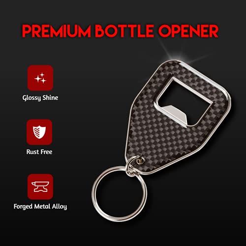 AXS Carbon Fiber Bottle Opener keychain Ultralight and Canonical Size