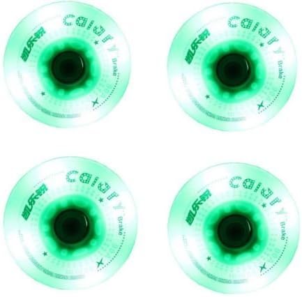 Outdoor Inline Skate Wheels LED Light Flash Roller Red/White/Green/Blue 80MM-4ps