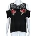 TOPUNDER 2018 Summer Cold Shoulder T-Shirt Womens Floral Tops Embroidered Plus Size Blouse