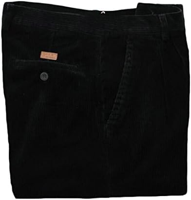 MU2M Men Large Size Casual High Rise Flat-Front Loose Corduroy Pants