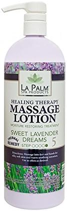 Healing Therapy Massage Lotion - 32oz (SWEET LAVENDER DREAMS) by La Palm Spa Products
