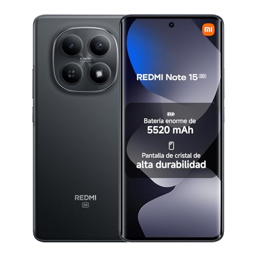 REDMI Note 15 5G Smartphone 8+256GB Negro batería de 5520 mAh