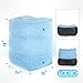LOOJO Travel Inflatable Airplane Foot Rest Pillow. Adjustable Height. Comfy Blow Up Travel Accessories for Kids and Adults. Computer and Under Desk Leg Rest. Portable Sleep, Flight and Car Cushion