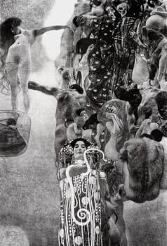 globalartdepot 16X20 inch Gustav Klimt Abstract Canvas Print RePro Medicine 1907