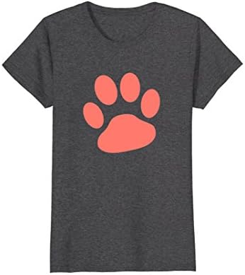 Womens Salmon Paw Print T-Shirt XL Dark Heather