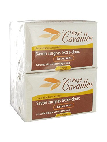 ROGE CAVAILLES Savon Surgras Extra-Doux Lait de Miel (Lot de 3 + 1 OFFERT)
