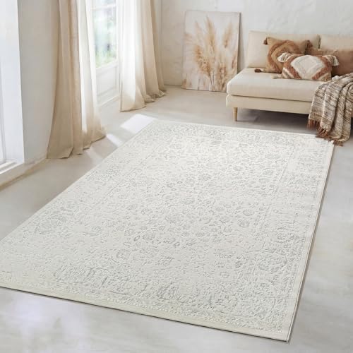 the carpet Mila Teppich – moderner Kurzflor Wohnzimmerteppich mit 3D Hoch-Tief-Effekt, Glanzeffekt & weicher Oberfläche, Fußbodenheizung geeignet, Bor