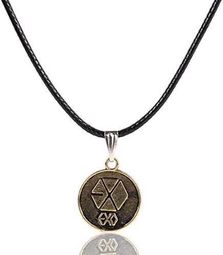 highouse Value-for-Money Kpop EXO Same Heel Combination Logo Pendant Necklace Letter Lettering Pendant Necklace Fans Hot Gift