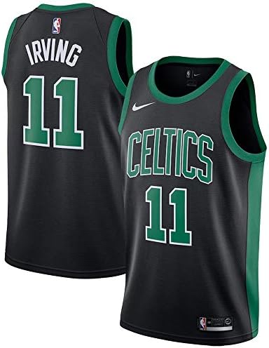 slam club Men's Celtics Irving Black Swingman Jersey