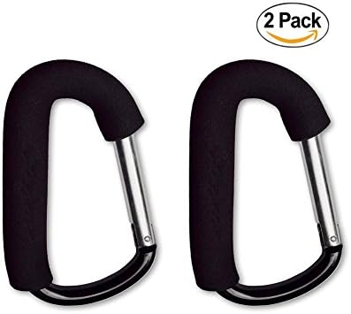 Baby Commander 2PCS Large Mommy Handy Stroller Hook ,Multi Organizer Accessories Clips on Toddler Stroller Travel Systems,Secure Purses,Diaper Bags,Shopping bags and more