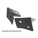Xprite Lower Steel Windshield Hinge Corner Brackets Mounting for LED Spot Flood Lights Compatible with 2007-2018 Jeep Wrangler JK - 1 Pair