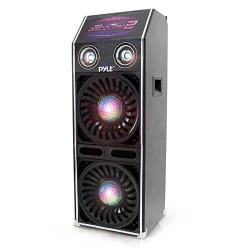 DJ Dance Passive Speaker System - 1500 Watts Power PA Stereo Dual 10â€ Woofer 3â€ Tweeter Full Range Stereo Sound Built-in Flashing Color Lights MP3 File Compatibility - Pyle PSUFM1070P