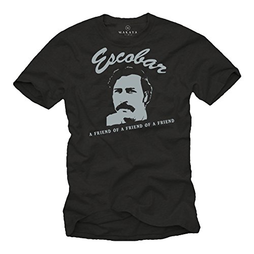 MAKAYA Men's T-Shirt Pablo Escobar Gangster