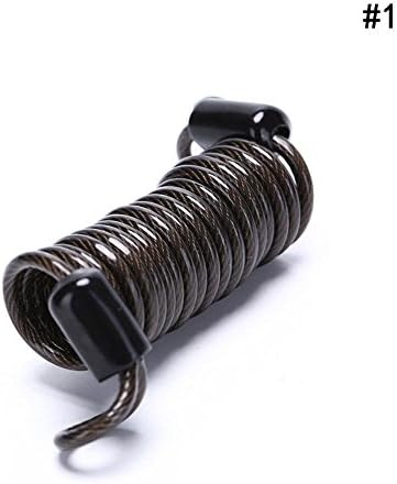 Gracefulvara Security Anti-Theft Wire Rope Bicycle Lock Spring Reminder Cable-Straighten Length 100cm