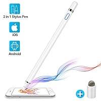 JONYJ Stylus Pen for Touch Screens, Active Digital Pencil Compatible for iPad iPhone Samsung &Tablets, Drawing and Handwriting on Touch Screen Smartphones & Tablets (iOS/Android), White
