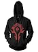 JINX World of Warcraft Men's Horde Spray Paint Zip-Up Hoodie (Black, Medium)