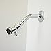 Hoobest Shower Arm Mount Showering Components Adjustable Hand Shower Mounts with Brass Swivel Ball Connector for Showerhead, Chrome