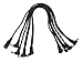 Monoprice 8-Head Multi-Plug Daisy-Chain Cable - 12-Inch, 2.1mm Pins for Guitar Pedal Power Adapters