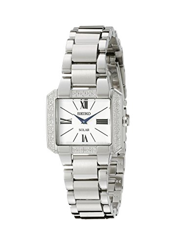 Seiko Women's SUP237 "Tressia" Diamond-Accented Stainless Steel Solar Watch