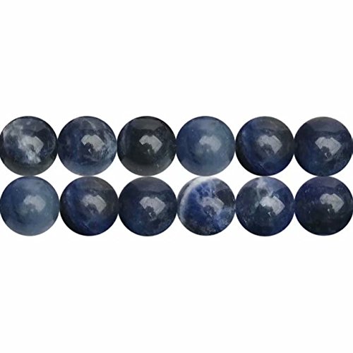 Natural Blue Sodalite Semi Precious Stone Smooth Round 4mm Small Size Loose Beads for DIY Jewellery Making Supplies APX 90 Pcs