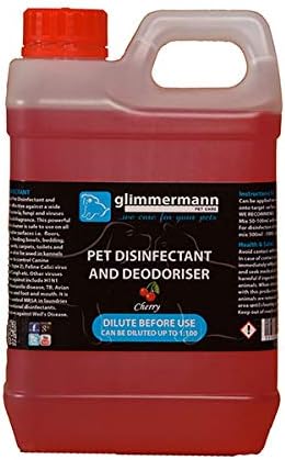 Glimmermann Products Pet Disinfectant and Kennel Deodoriser Cleaner Cherry 2L