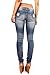 Machine Women's Juniors Low Rise Distressed Skinny Jeans, 13, Faded Denim
