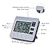Hiyoo Digital Desk Clock Refrigerator Hood Kitchen Timer 12/24 Hour Alarm Date Week Indoor Thermometer LCD Backlight Clock Battery Operated Table Room Office Senior
