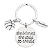 Infinity Collection Basketball Keychain- Girls Basketball Gift, She Believed She Could Basketball Jewelry For Female Basketball Players & Coaches