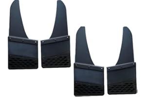 Tecman Automotive Kick Back Mud Flaps 12" Wide Universal 4 PCS Set