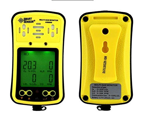 Multi Gas Monitor Handheld Gas Detector Digital LCD Display Backlit Rechargeable Battery Sound Light Alarm 4 in 1 Gas Analyzer