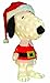 PRODUCTWORKS 32-Inch Pre-Lit 3D Peanuts Santa Snoopy Christmas Yard Decoration, 80 Lights
