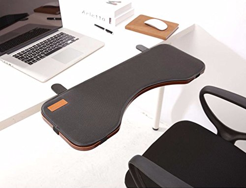 SKYZONAL Keyboard Mount Tray with Mouse Pad Under Desk Ergonomic Keyboard Wrist Rest Desk Extender for Small Desk