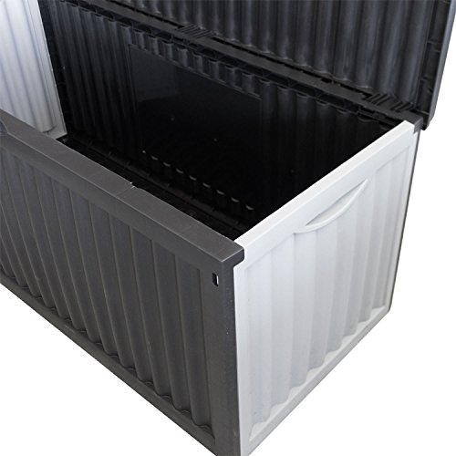 Auflagenbox Gartenbox Kunststoff / 350L / 120x52xH54cm Gartenbox Gartentruhe Kissenbox für Polsterauflagen Aufbewahrungsbox Aufbewahrungskiste Auflagentruhe Grau – Bild 4
