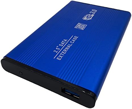 GLCHQ 2.5 Inch Portable USB 3.0 SATA HDD/SSD Aluminum External high-speed external storage Case blue