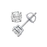 PARIKHS Round Diamond stud Plus Quality Screw Back