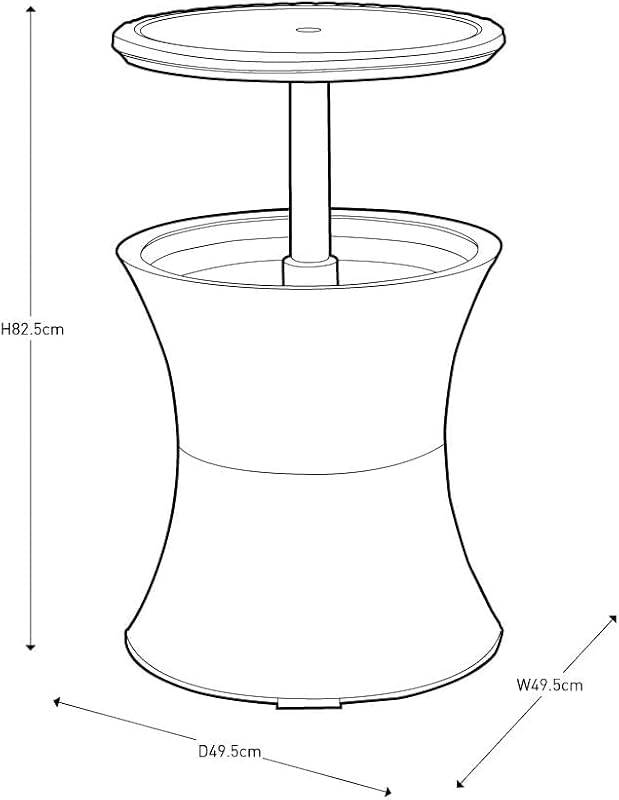 Pacific Meuble d'extérieur Seau à glace/table marron