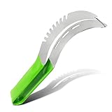 Multifunctional Fruit Knife ,Goldflower Silver Stainless Steel Watermelon Slicer Cutter with Ideal for Watermelon, Cantaloupe, Dragon Fruit ,Cake and etc.