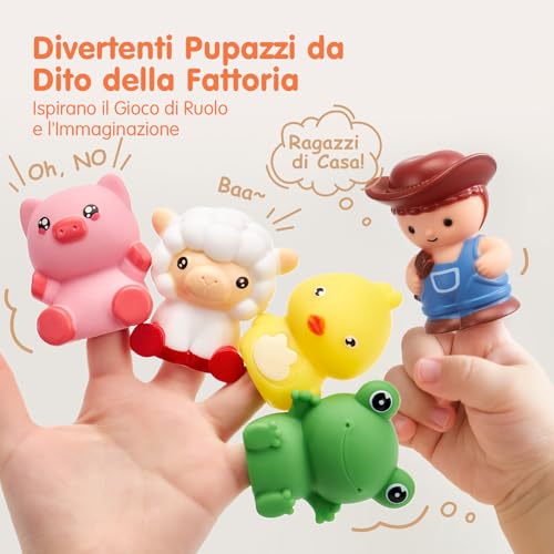 hahaland Giochi Montessori 1 Anno, Animali Giocattolo per Bambini con Conteggio, Abbinamento e Ordinamento, Set di Treno Giocattolo Fattoria Animali Bambini, Educativi Regalo Giochi Bambini 1 2 3 Anno