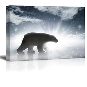 Polar Bear Amidst The Falling Artic Snow Wall Decor