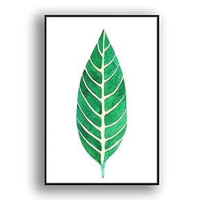 Framed Canvas Wall Art for Living Room, Bedroom Leaves Canvas Prints for Modern Home Decoration Ready to Hang - 16"x24" inches