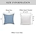 YOUR SMILE Solid Color Jean Blue Decorative Throw Pillow Case Cushion Cover Pillowcase for Sofa 18 x 18 Inch, Set of 4