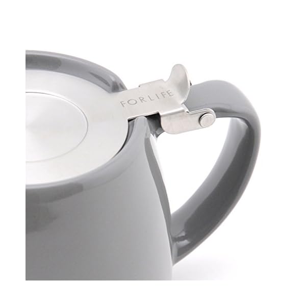 FORLIFE Stump Teapot with SLS Lid and Infuser, 18Ounce, Gray The