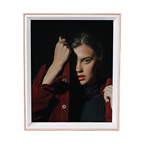 Shirly 8x10 Picture Frame Woodgrain 8x10 Frames for Tabletop Display Wall Mounting Decor 2 Pack Wood