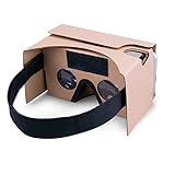 POTOK 2016 Newest Google Cardboard Kit V2 Big Lens 3D Virtual Reality Cardboard Glasses with T Head Strap,Compatible with 3-6inch Screen Android and Apple Smartphone