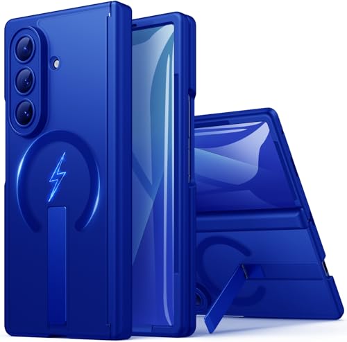BXYJY for Samsung Galaxy Z Fold 7 Case with Stand, Front Screen Protector, Hinge Protection, Slim & Rugged, Full Body Hard Cover, Daily Drop Protective Phone Case for Samsung Z Fold 7 5g 2025, Ocean